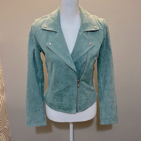 Current Air genuine suede leather motorcycle jacket - Picture 1 of 6